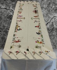 Nappe brodée faite mains - nappe,