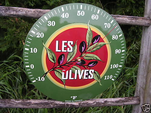 Plaque emaillee thermometre - plaque,