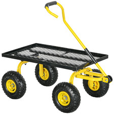 Chariot Jardin 4 Roues Jaune