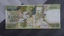 PORTUGAL - 5000 Escudos - 31 octobre 1991