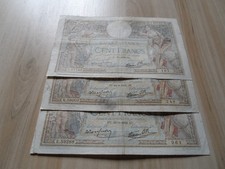 France: lot de 3 billets 100
