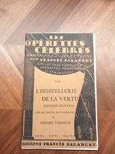 Partitions Opérettes Célèbres L'hostellerie de la Vertue