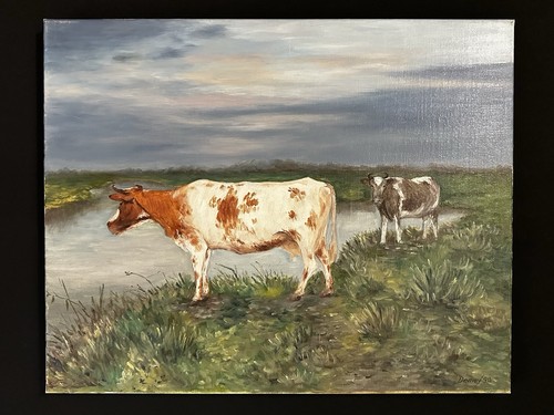 Tableau huile sur toile - sur,