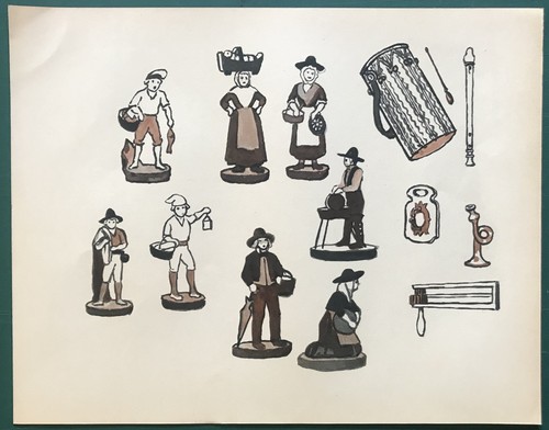 Illustration santons - illustration,