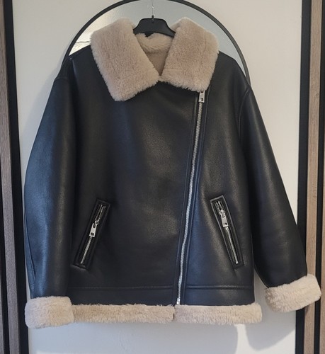 Blouson noir similicuir - en,