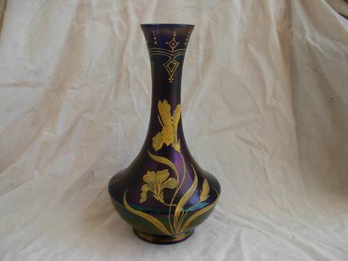 Vase verre irise et - irise,