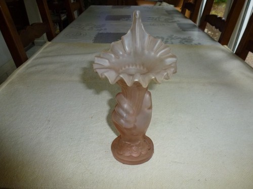 Superbe vase opaline rose - opaline,