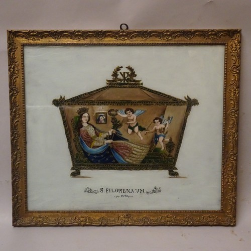 Antique peinture sur verre - peinture,