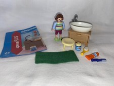 Playmobil 70301 Enfant Avec Lavabo Salle De Bains Maison Notice Complet