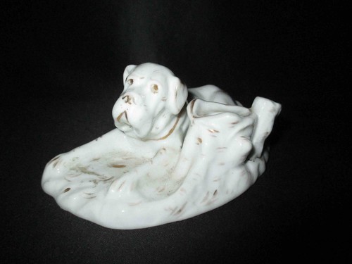 Ancien encrier porcelaine - en,