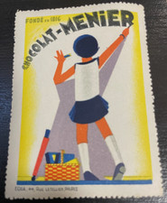 CHOCOLAT MENIER NOISIEL  TIMBRE PETITE FILLE EDIA DE 1930