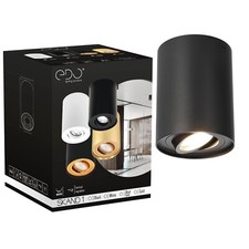 Spot de plafond SKAND 1 Noir GU10 IP20 Rond Plafonnier EDO SOLUTIONS