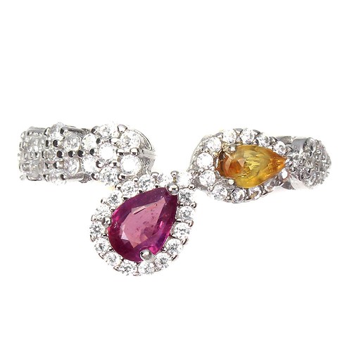 925 bague argent poire - bague,