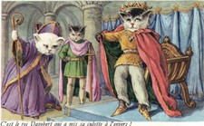 CARTE POSTALE / FANTAISIE C'EST LE ROI DAGOBERT QUI A MIS SA CULOTTE A L'ENVERS