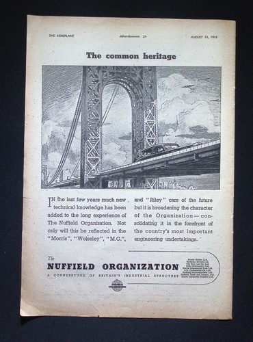 Original 1943 advert nuffield - 1943,