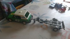 vintage playmobil voiture + remorque