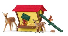 SCHLEICH - Accessoire et figurine de l'univers des animaux sauvage - Cabane d...