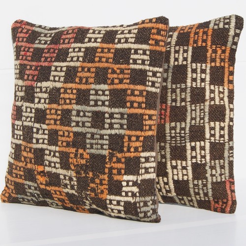 Oreillers brodés tapis kilim - oreillers,