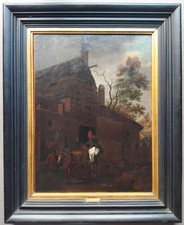 Antique Dutch Framed Oil Painting - The Netherlands - 17th