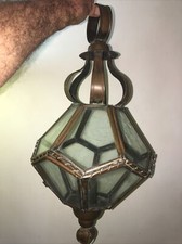 Lanterne cuivre vitré vers - cuivre,