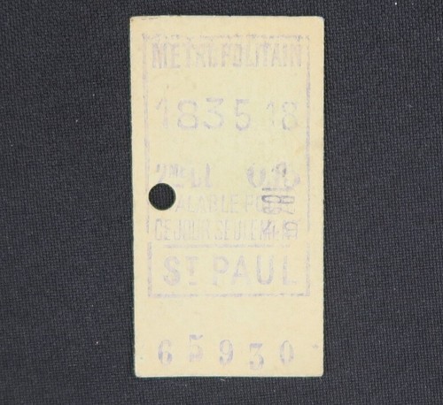 Ancien ticket paris métro - ancien,