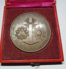 Médaille FUNERAILLE Notre-Dame Paris 7 francs-maçons DE PORT LOUIS  ILE MAURICE