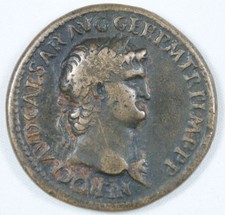 (FR1) Médaille SESTERCE de NERON Port Ostie RARE, PADOUAN 17p799/2