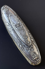 Polissoir à ongle Napoléon III Chiffré S.C. décor au Panier Fleuri & Guirlandes