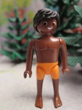 Homme noir maillot orange