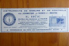 1924-25 PUB E HUE MONTRE BAROMETRE ALTIMETRE INSTRUMENT PRECISION AERONAUTE AD