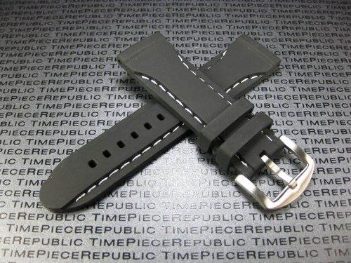 24mm caoutchouc noir plongeur - 24mm,