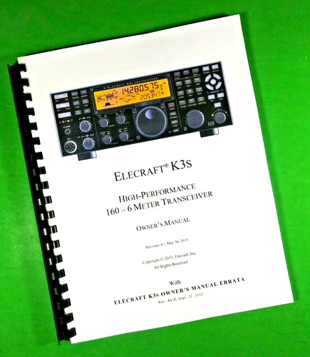 Owners manual for - elecraft, k3s
