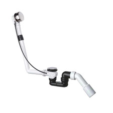 Colonne de vidange baignoire avec commande à câble et siphon orientable Ø 40/