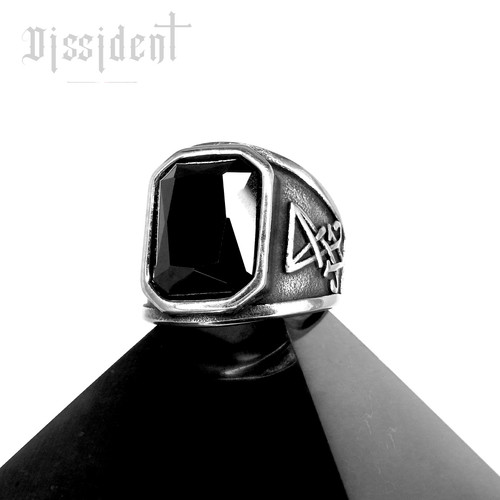 Bague chevalière acier - chevalière,