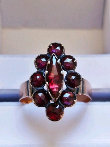 Bague ancienne grenats - , or