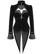 Devil Fashion Femmes Gothique Victorien Velours Serrure Queue de Pie