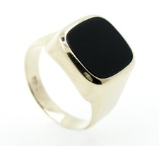 Chevalière Bague Homme Onyx 333 or Jaune 8 Carat 6,1 Grammes Taille 62