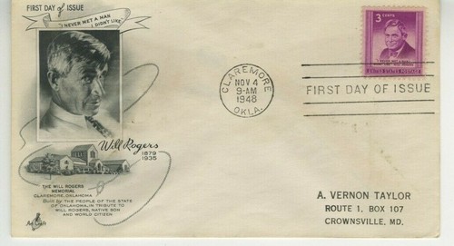 Will rogers fdc - will,