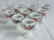 10 COQUETIERS EN PORCELAINE DE PARIS DECOR  4 QUATRE SAISONS H 6 cm XXème