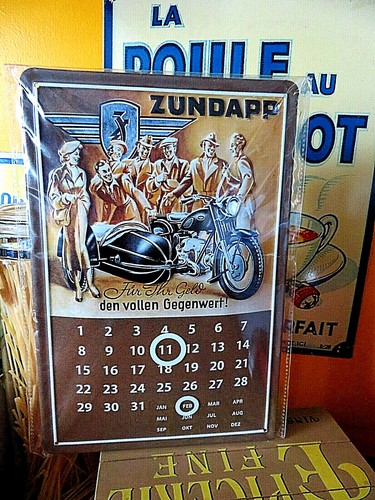 Tole plaque metal zundapp - plaque,