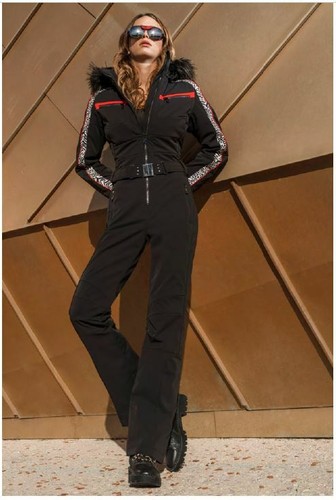 Combinaison noire ski femme - noire,