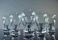 LOT 6 GOBELETS A EAU EN CRISTAL MODELE KARAT Peill & Putzler BOHEME SIGNE