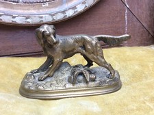 Chien Bronze Ancien Signé Jules Moigniez 