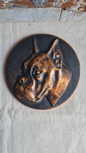 Ancienne plaque ronde bronze - ronde,