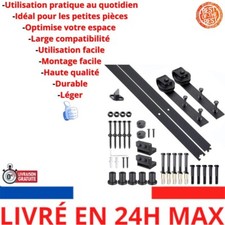 HOMCOM Kit de porte coulissante système galandage d'une épaisseur de 35-45 mm et