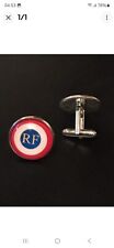 BOUTONS DE MANCHETTES Cocarde Tricolore RF Bleu Blanc Rouge Cuff Lincks 2cm