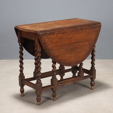 Table Basse Ancienne Chêne Royaume-Uni du XIXe Siècle Originale
