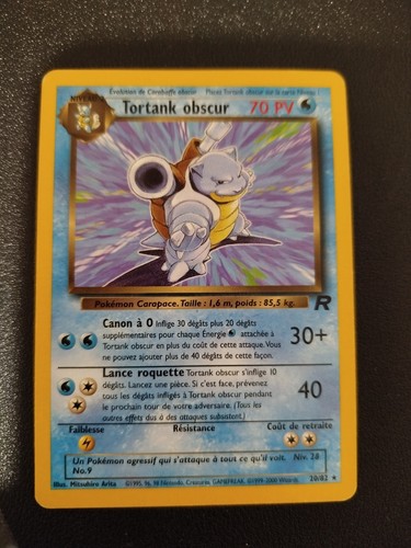 Carte pokémon tortank - carte,