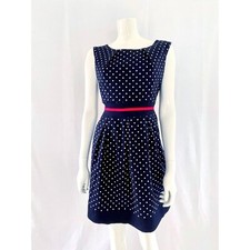 Robe bleu marine à pois, robe
