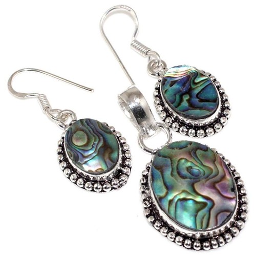 Parure pendentif boucles - pendentif,